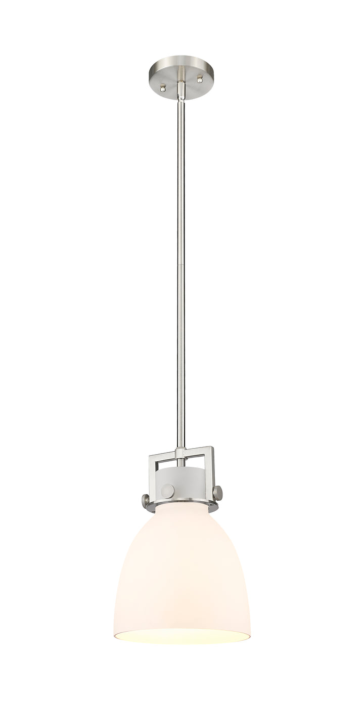Innovations Lighting Newton Bell 8" Mini Pendant - Satin Nickel