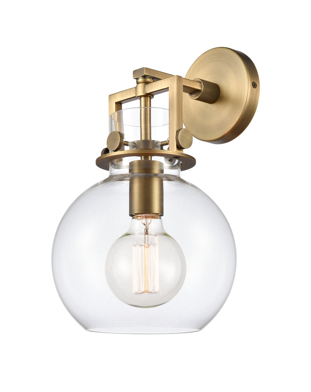 Innovations Lighting Newton Sphere 8" Sconce - Brushed Brass