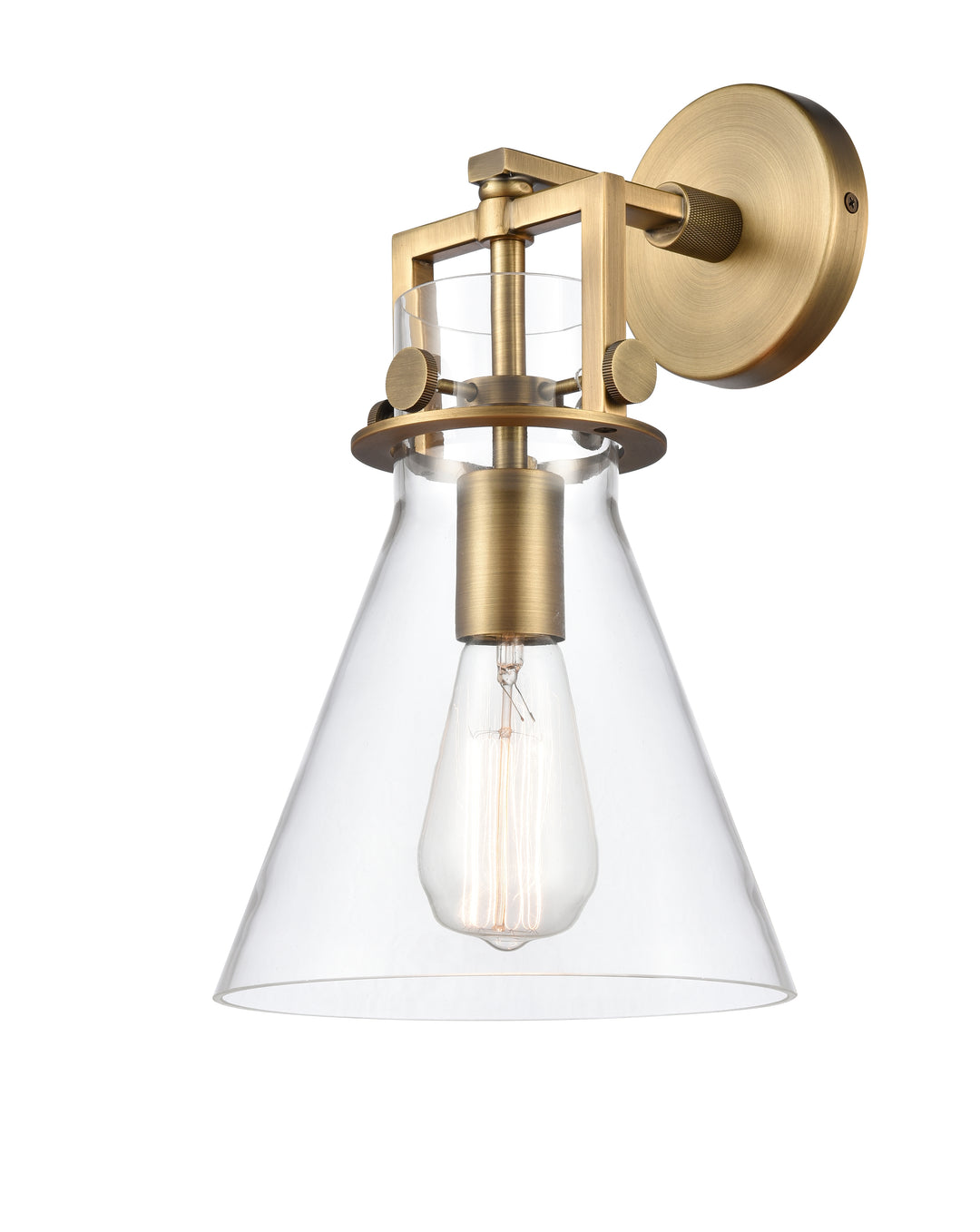 Innovations Lighting Newton Cone 8" Sconce - Brushed Brass