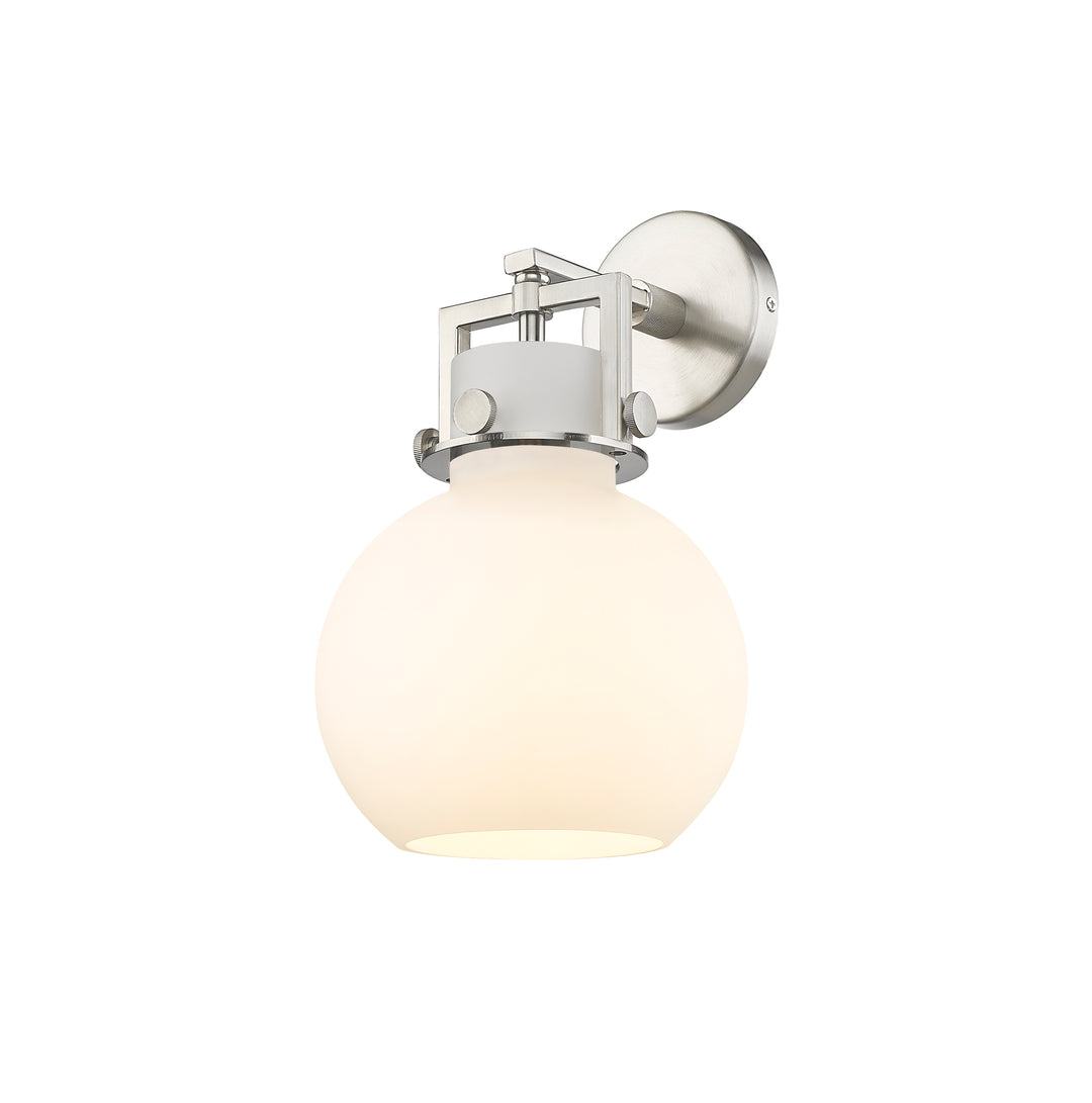 Innovations Lighting Newton Sphere 8" Sconce - Satin Nickel