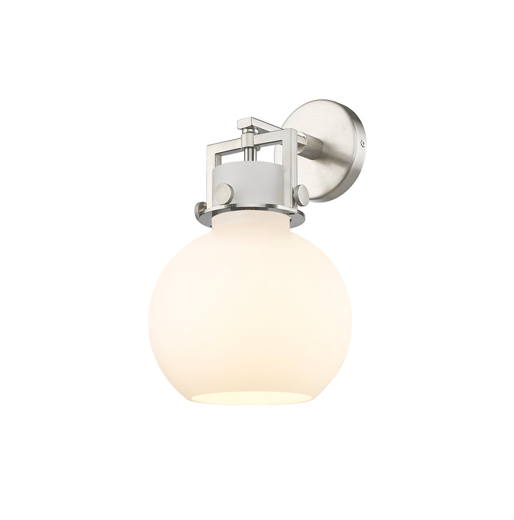 Innovations Lighting Newton Sphere 8" Sconce - Satin Nickel