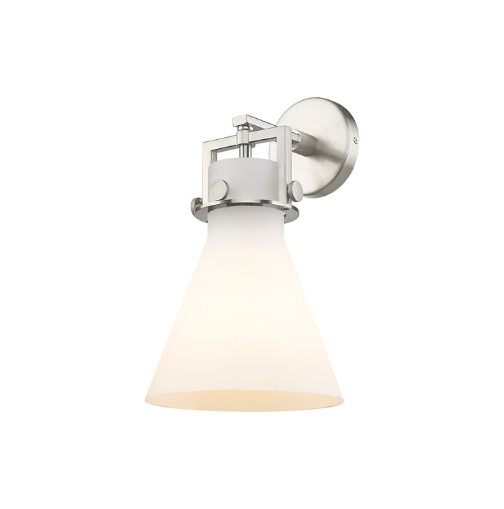 Innovations Lighting Newton Cone 8" Sconce - Satin Nickel