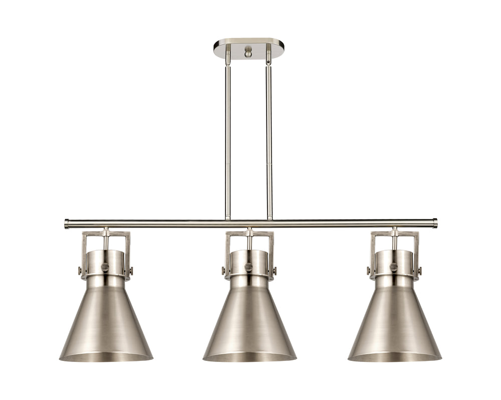 Innovations Lighting Newton Cone 10" Island Light - Satin Nickel