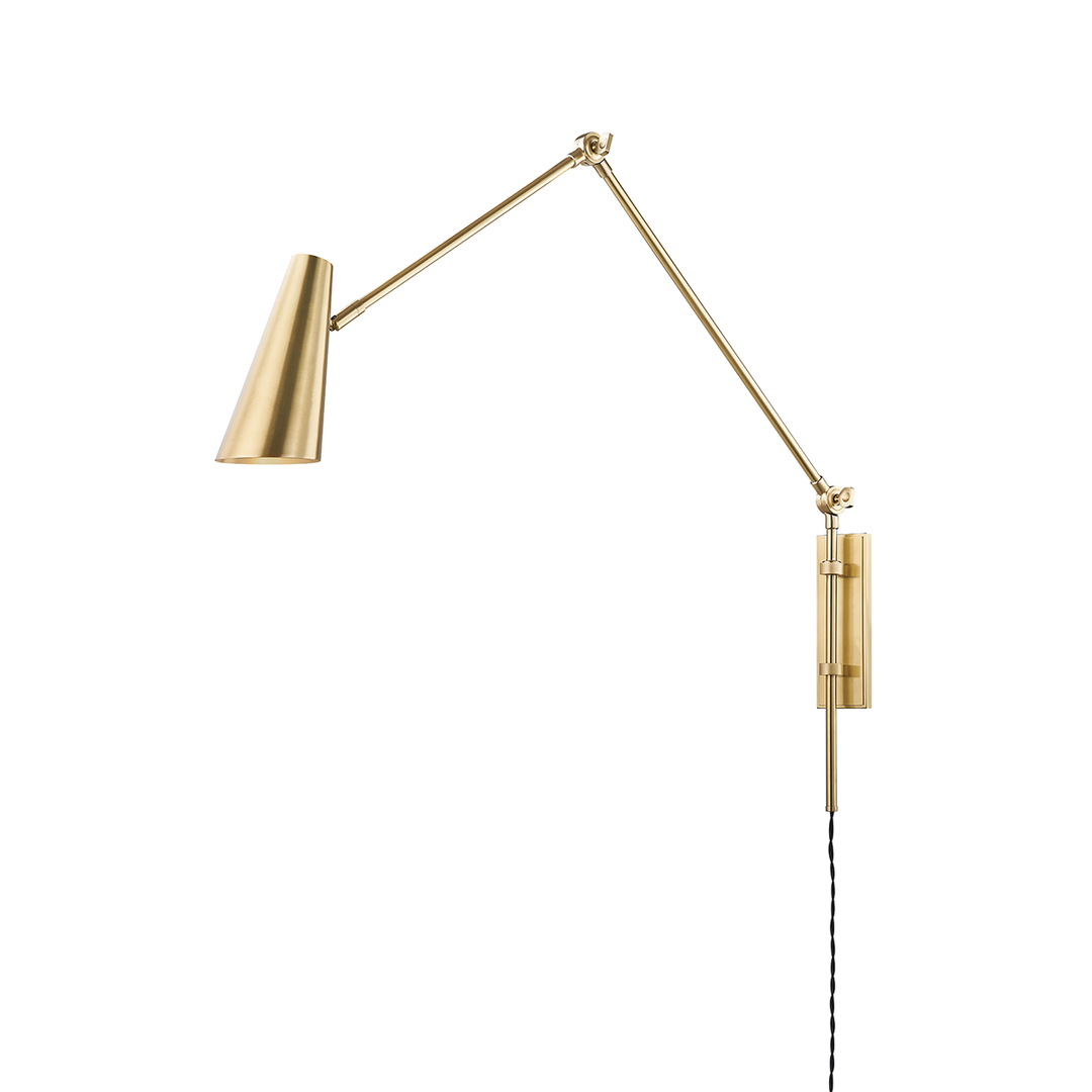 Hudson Valley Lighting Lorne Plug-in Sconce Wall Sconces Hudson Valley Lighting Aged Brass  