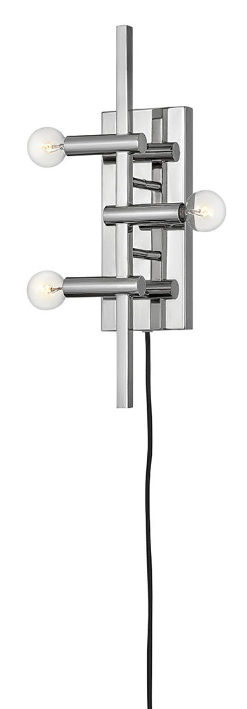 Hinkley Kinzie Sconce Wall Sconces Hinkley Polished Nickel 3.75x6.25x18.0 