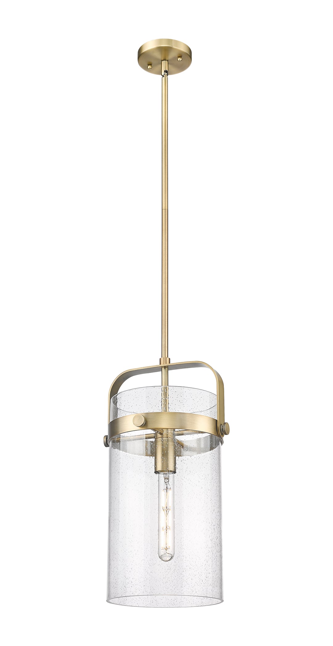 Innovations Lighting Pilaster 8" Mini Pendant - Brushed Brass