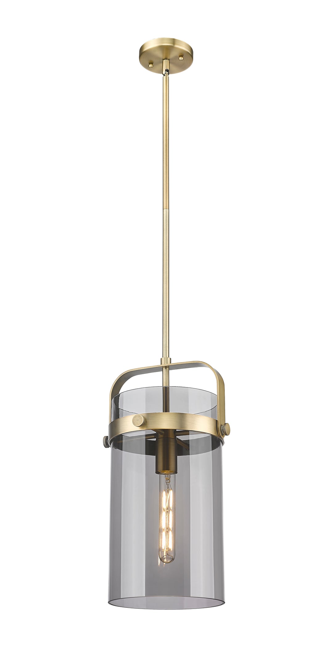 Innovations Lighting Pilaster 8" Mini Pendant - Brushed Brass