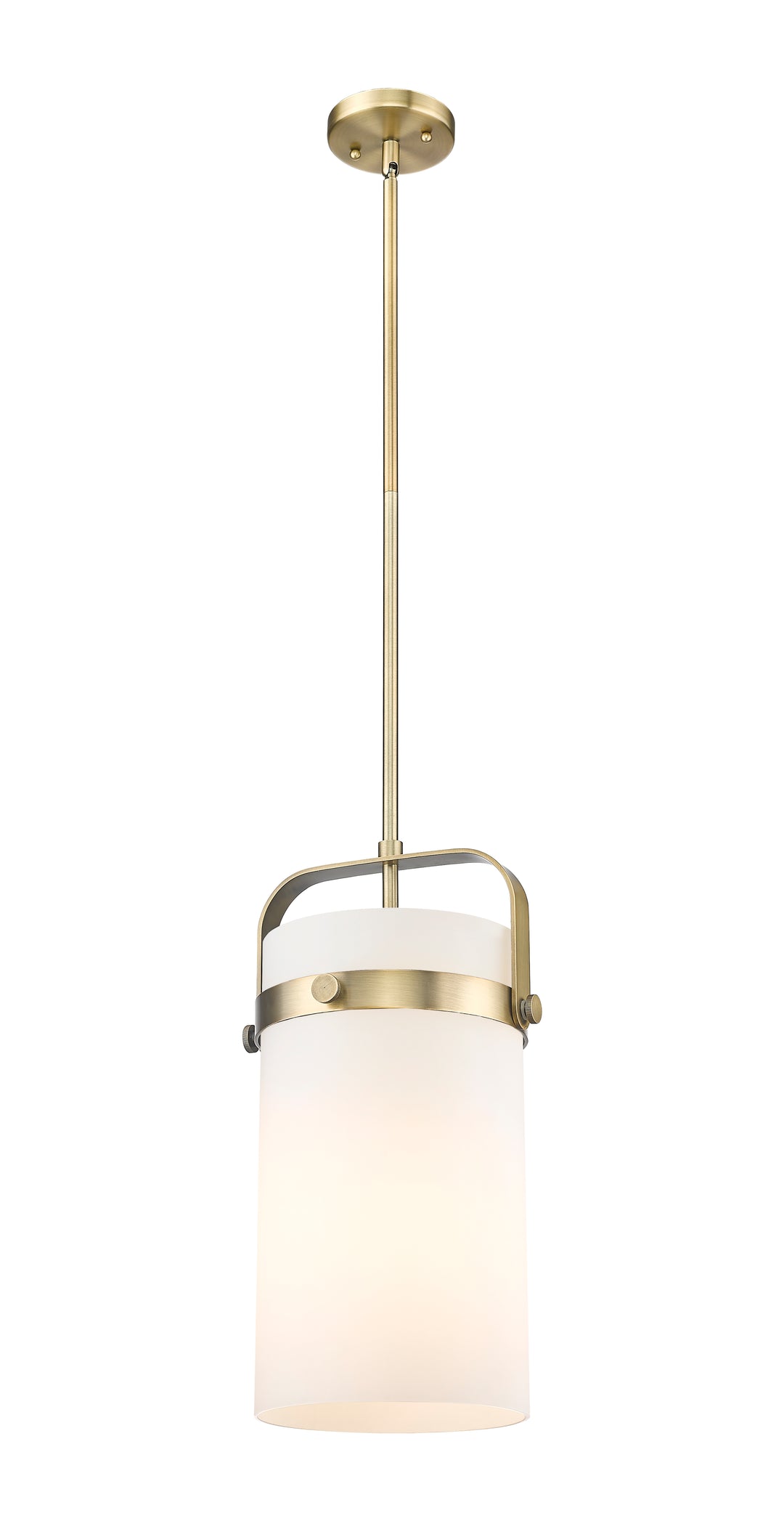 Innovations Lighting Pilaster 8" Mini Pendant - Brushed Brass