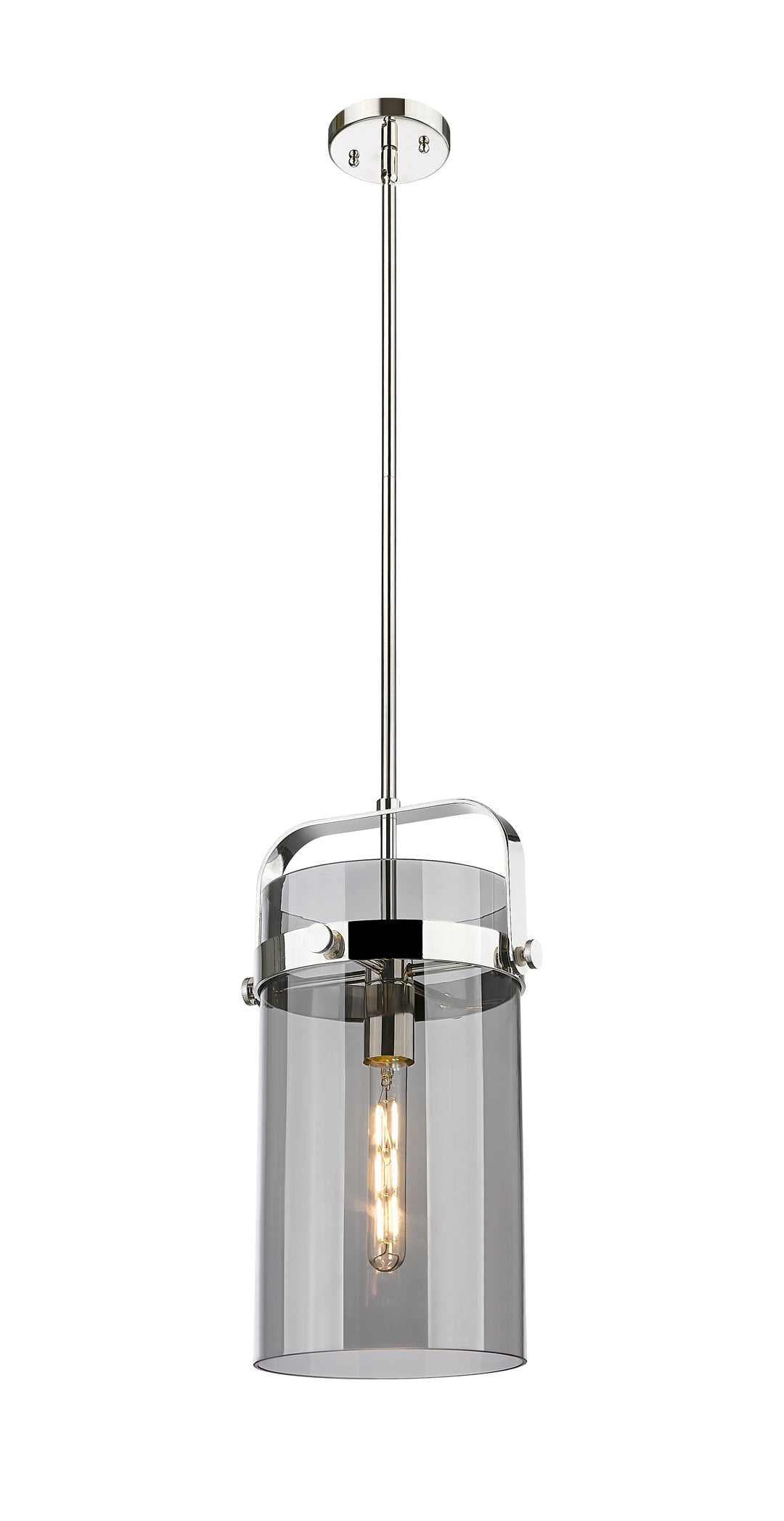 Innovations Lighting Pilaster 8" Mini Pendant - Polished Nickel