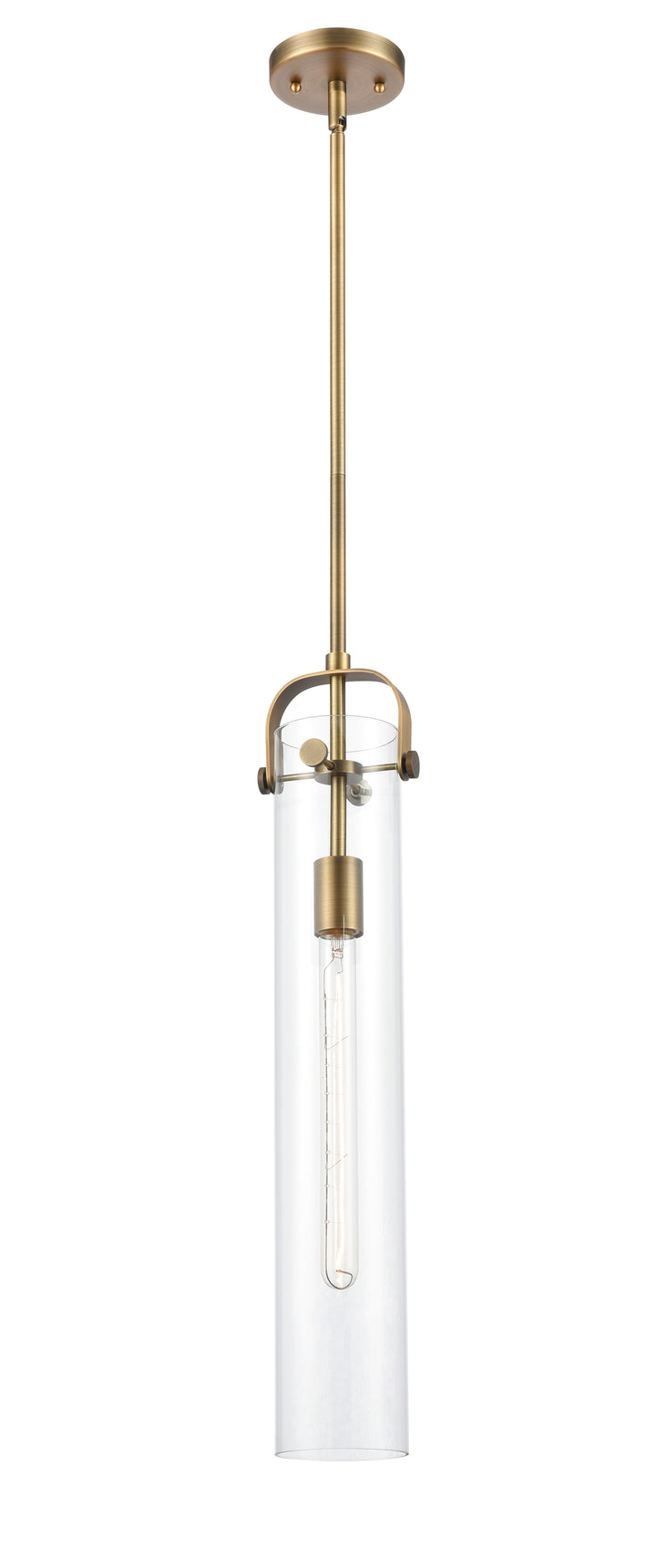 Innovations Lighting Pilaster 4.75" Pendant - Brushed Brass Pendants Innovations Lighting Clear ; Glass Type: Transparent  