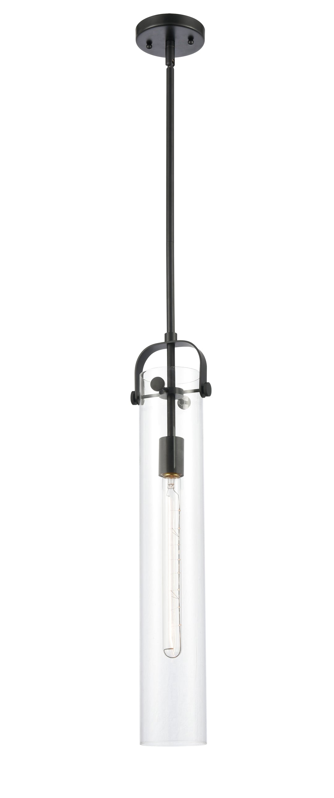 Innovations Lighting Pilaster 4.75" Pendant - Matte Black Pendants Innovations Lighting Clear ; Glass Type: Transparent  