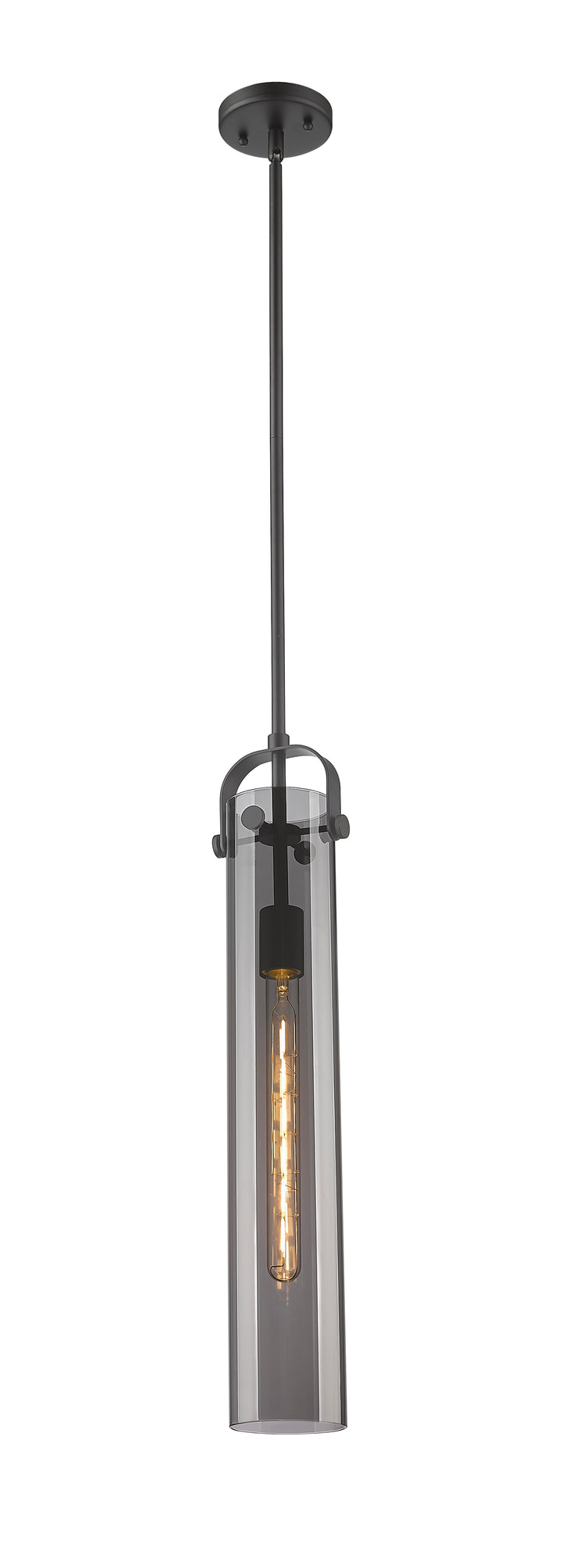 Innovations Lighting Pilaster 4.75" Pendant - Matte Black Pendants Innovations Lighting Light Smoke ; Glass Type: Smoked  