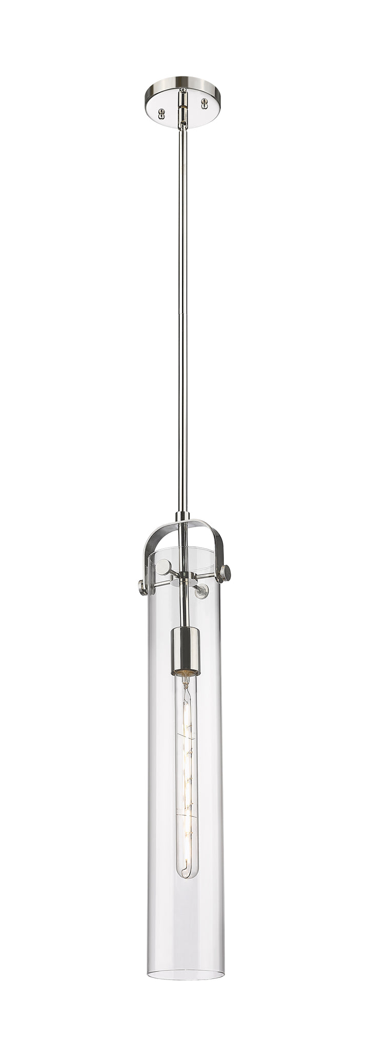 Innovations Lighting Pilaster 4.75" Pendant - Polished Nickel Pendants Innovations Lighting Clear ; Glass Type: Transparent  