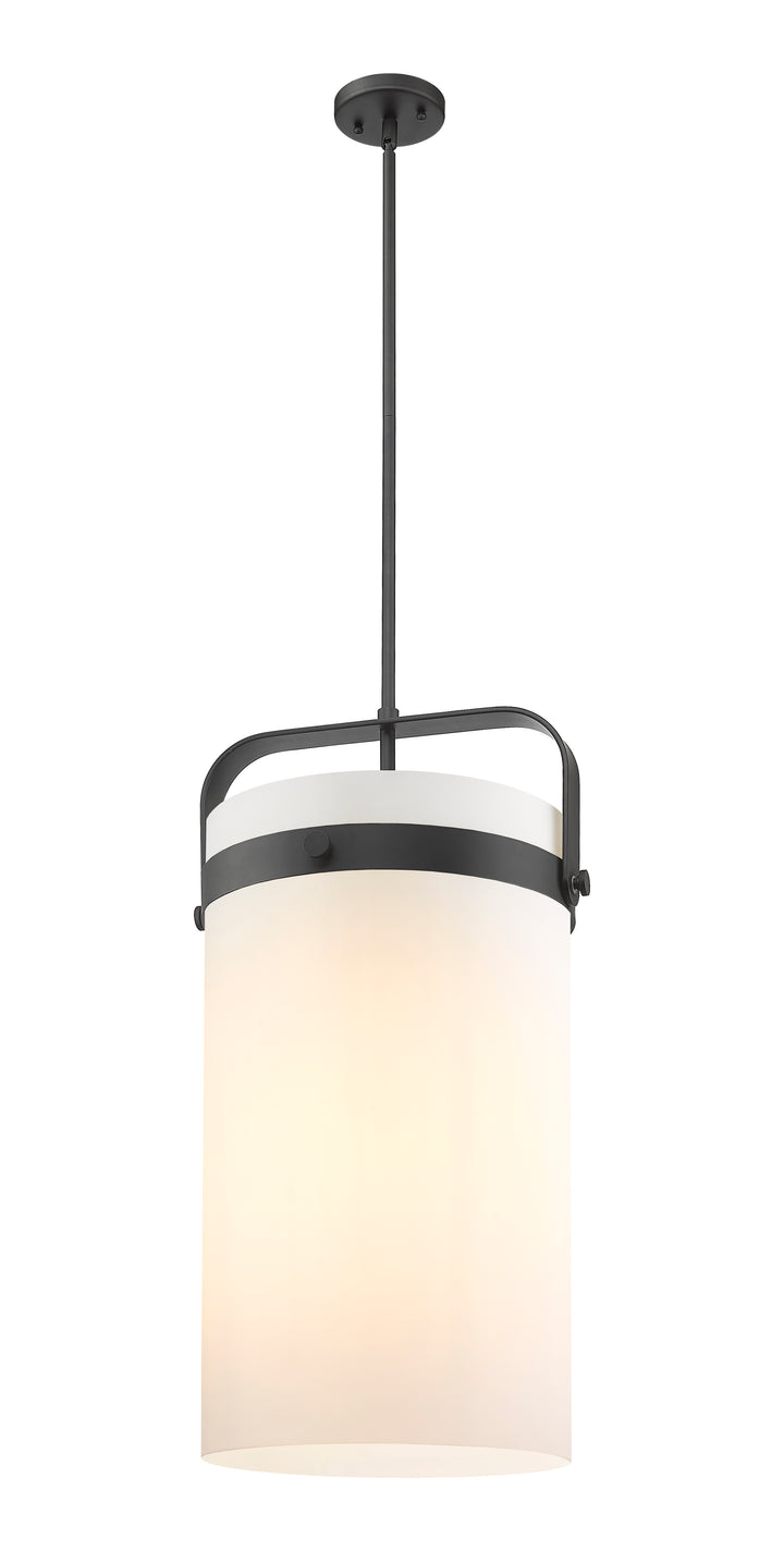 Innovations Lighting Pilaster 4" Pendant - Matte Black Pendants Innovations Lighting Cased Matte White ; Glass Type: Frosted  