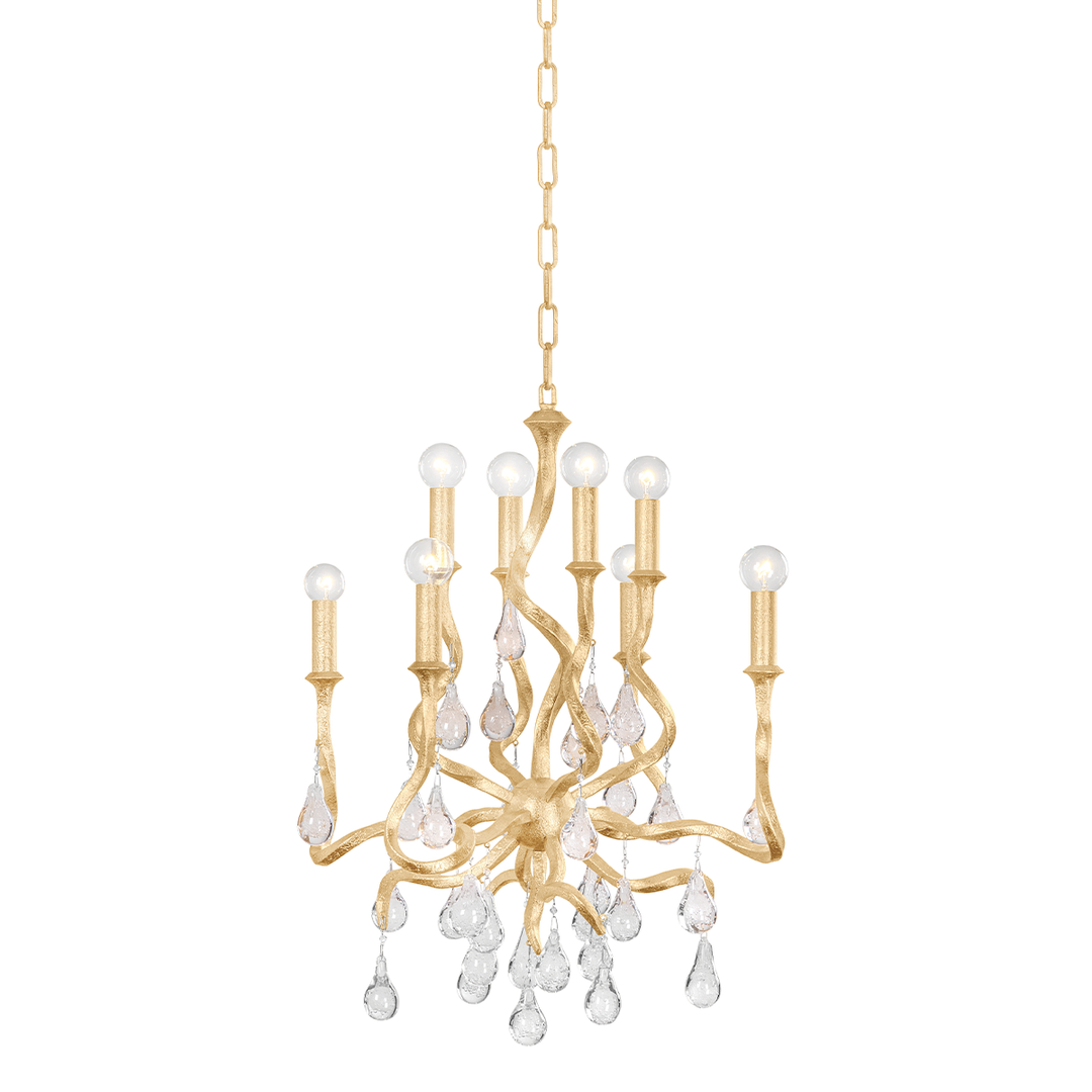 Corbett Lighting Aveline Chandelier Chandeliers Corbett Gold Leaf 22x27.25 