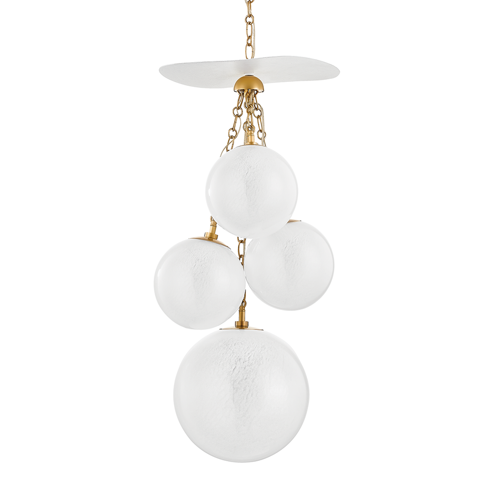 Corbett Lighting Antoinette Pendant Ceiling Semi Flush Mounts Corbett VINTAGE BRASS 16.75x36.25 