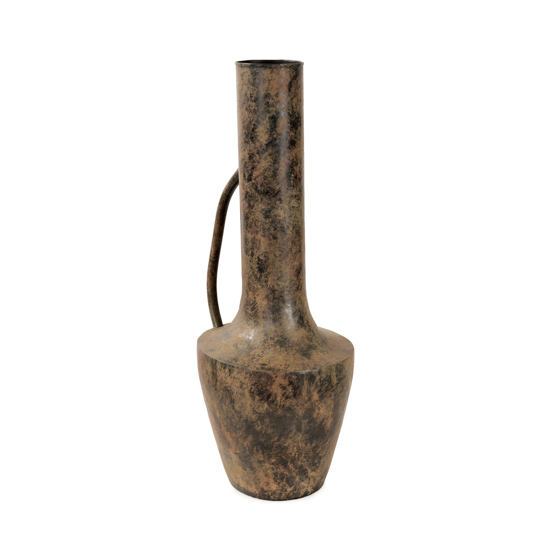 Howard Elliott Long Neck Strata Vase with Handle