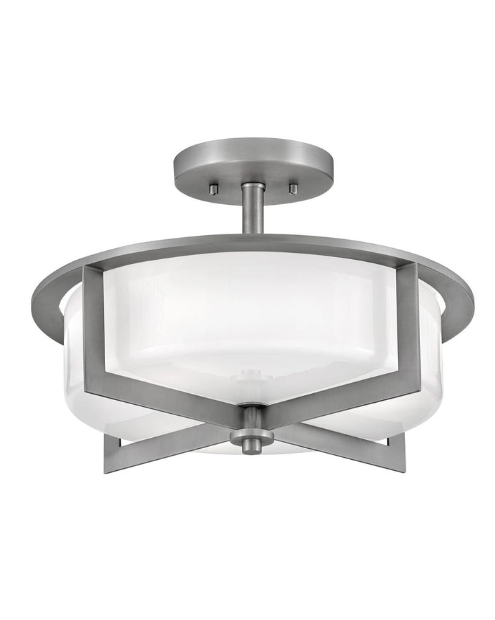 Hinkley Baxley Semi-Flush Mount Ceiling Semi Flush Mounts Hinkley Antique Nickel 15.25x15.25x10.25 