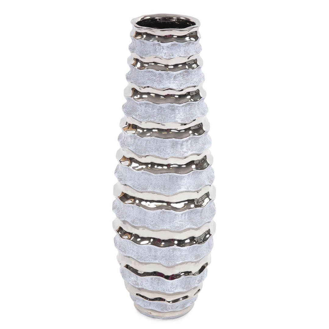 Howard Elliott Collection Two-tone Spiral Ceramic Vase