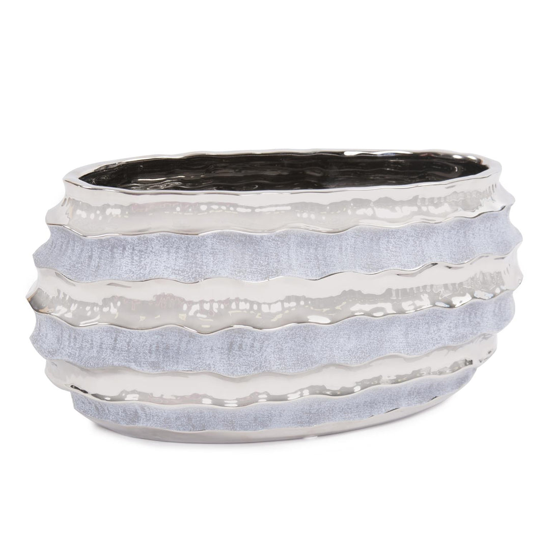 Howard Elliott Collection Two-tone Spiral Ceramic Bowl