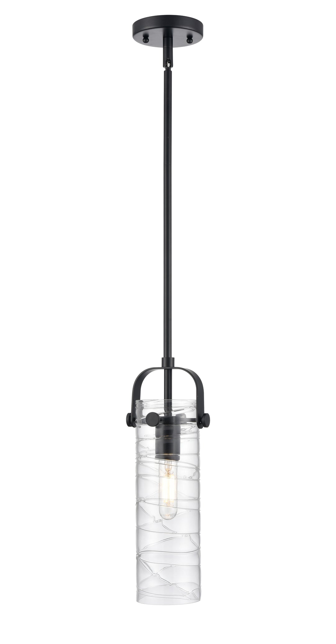 Innovations Lighting Pilaster II Cylinder 12" Pendant - Matte Black