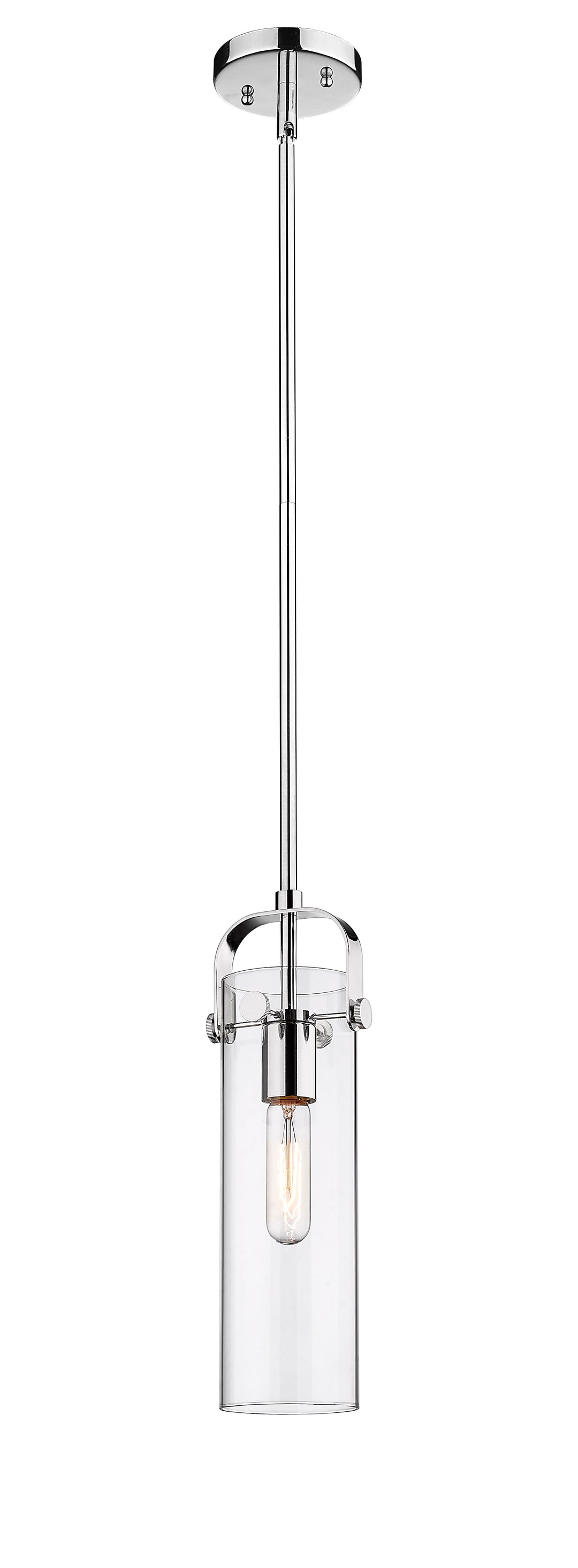 Innovations Lighting Pilaster II Cylinder 12" Pendant - Polished Chrome