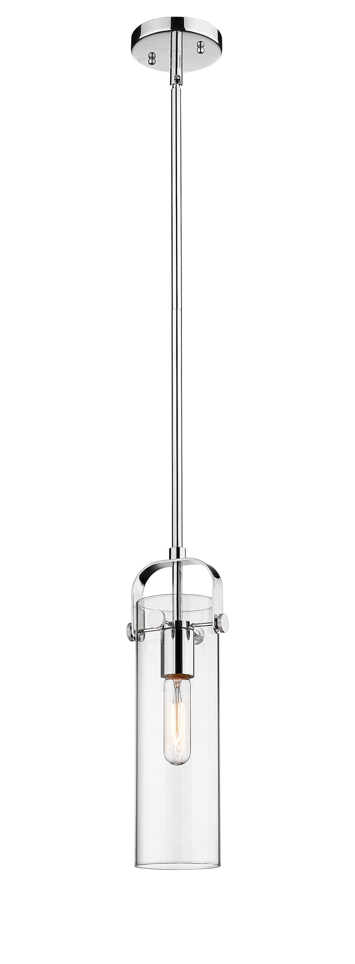 Innovations Lighting Pilaster II Cylinder 12" Pendant - Polished Chrome