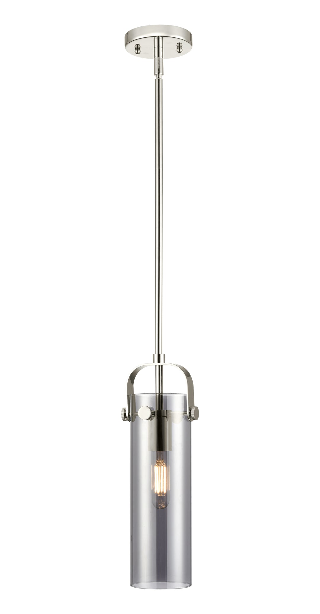 Innovations Lighting Pilaster II Cylinder 12" Pendant - Polished Nickel