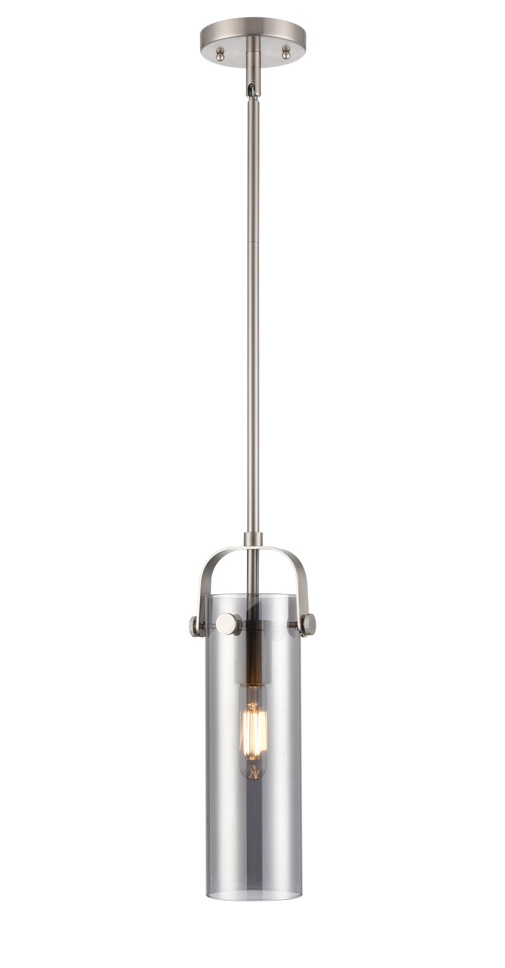 Innovations Lighting Pilaster II Cylinder 12" Pendant - Satin Nickel