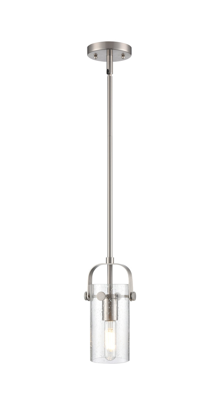 Innovations Lighting Pilaster II Cylinder 7" Pendant - Satin Nickel