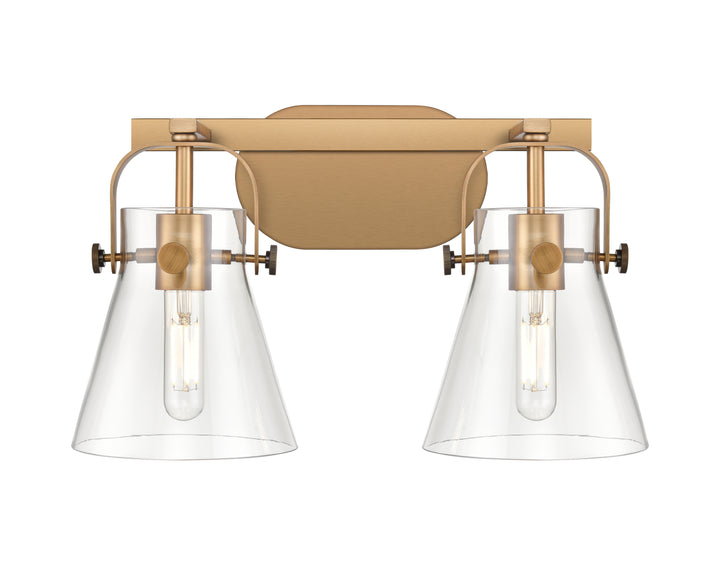 Innovations Lighting Pilaster II Cone 6" Bath Vanity Light - Brushed Brass Vanity Lights Innovations Lighting   