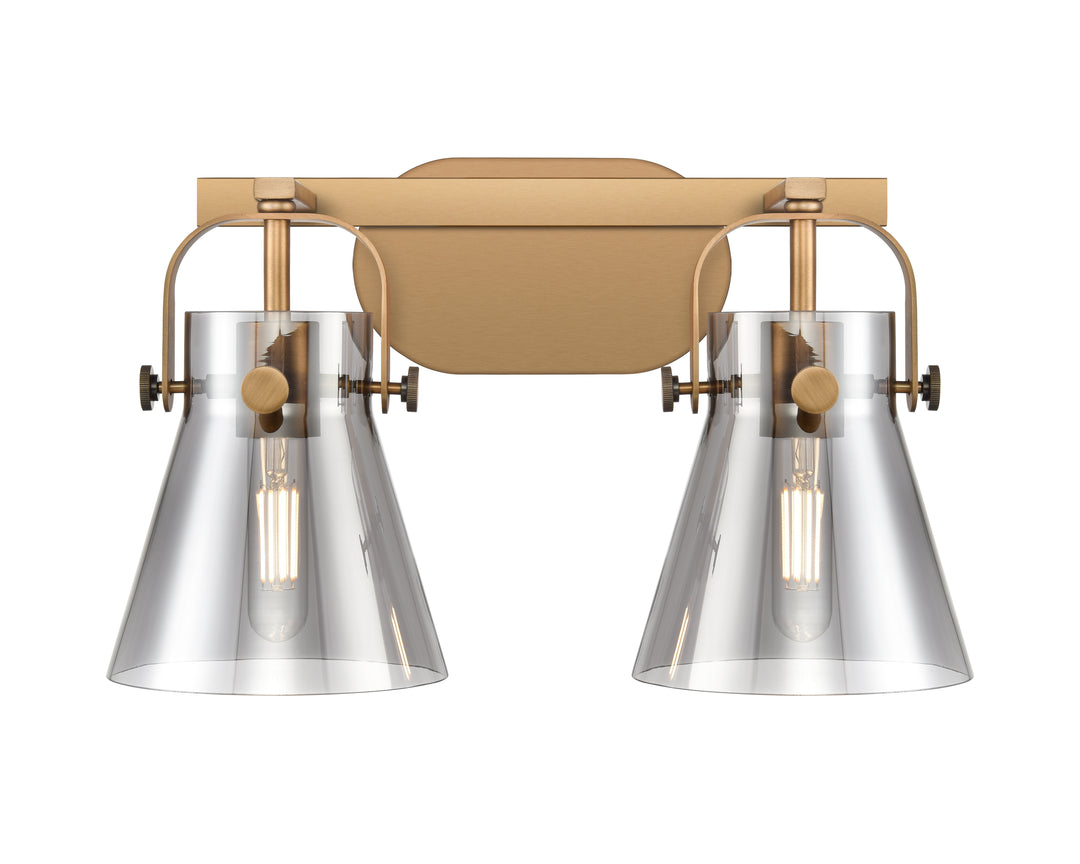 Innovations Lighting Pilaster II Cone 6" Bath Vanity Light - Brushed Brass Vanity Lights Innovations Lighting   