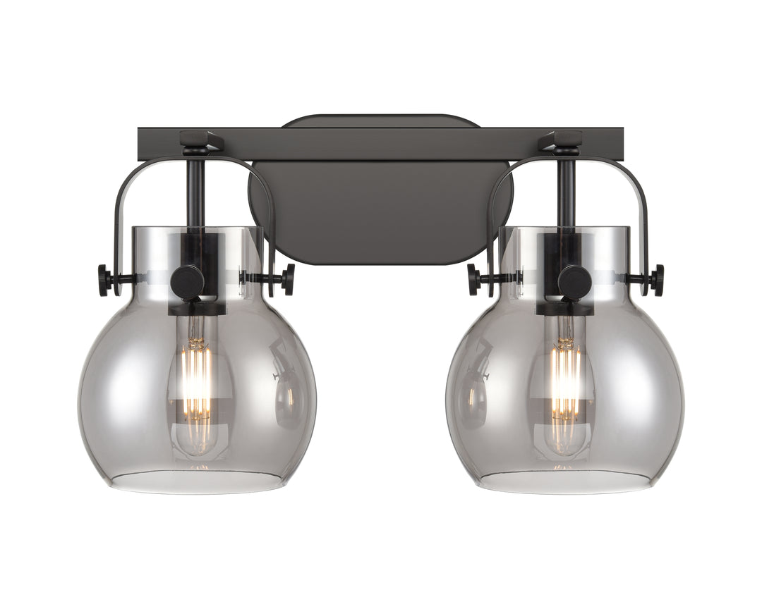 Innovations Lighting Pilaster II Sphere 6" Bath Vanity Light - Matte Black Vanity Lights Innovations Lighting   