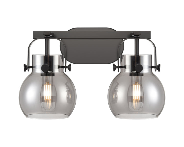 Innovations Lighting Pilaster II Sphere 6" Bath Vanity Light - Matte Black Vanity Lights Innovations Lighting   