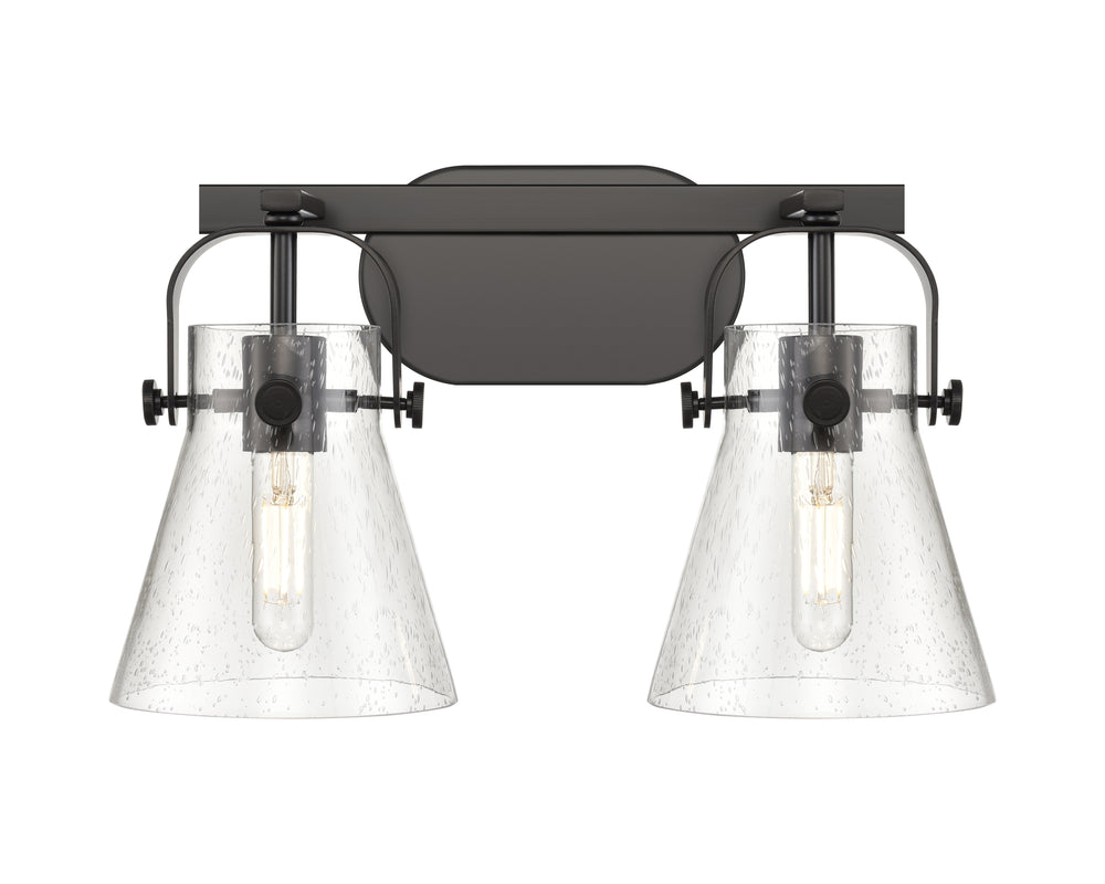 Innovations Lighting Pilaster II Cone 6" Bath Vanity Light - Matte Black Vanity Lights Innovations Lighting   