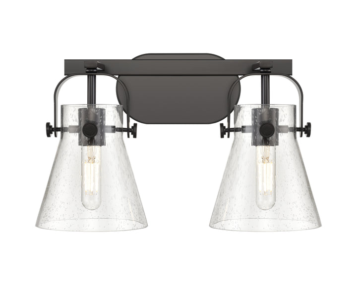 Innovations Lighting Pilaster II Cone 6" Bath Vanity Light - Matte Black Vanity Lights Innovations Lighting   