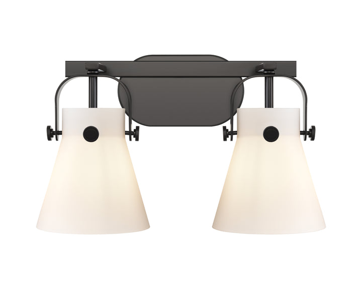 Innovations Lighting Pilaster II Cone 6" Bath Vanity Light - Matte Black Vanity Lights Innovations Lighting   