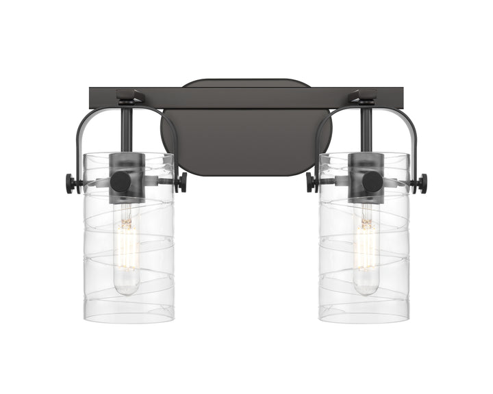 Innovations Lighting Pilaster II Cylinder 7" Bath Vanity Light - Matte Black Vanity Lights Innovations Lighting   