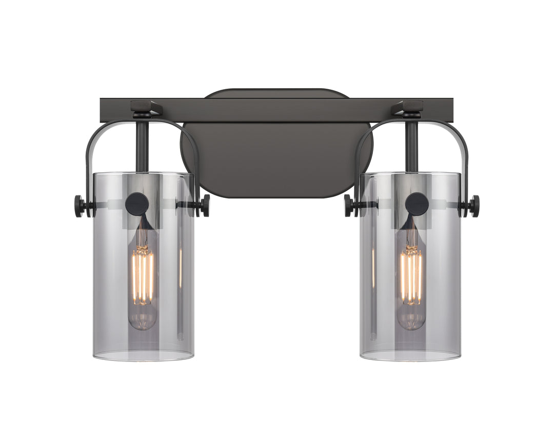 Innovations Lighting Pilaster II Cylinder 7" Bath Vanity Light - Matte Black Vanity Lights Innovations Lighting   