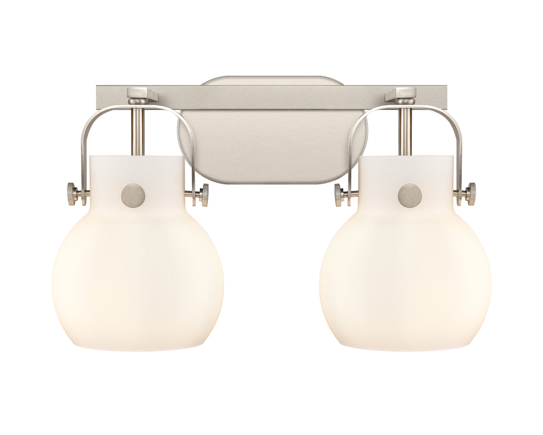 Innovations Lighting Pilaster II Sphere 6" Bath Vanity Light - Satin Nickel Vanity Lights Innovations Lighting   