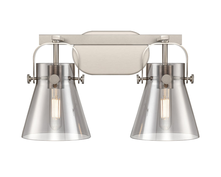 Innovations Lighting Pilaster II Cone 6" Bath Vanity Light - Satin Nickel Vanity Lights Innovations Lighting   