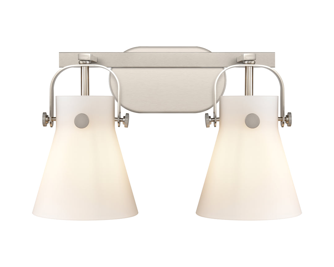 Innovations Lighting Pilaster II Cone 6" Bath Vanity Light - Satin Nickel Vanity Lights Innovations Lighting   