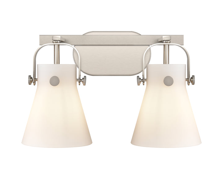 Innovations Lighting Pilaster II Cone 6" Bath Vanity Light - Satin Nickel Vanity Lights Innovations Lighting   