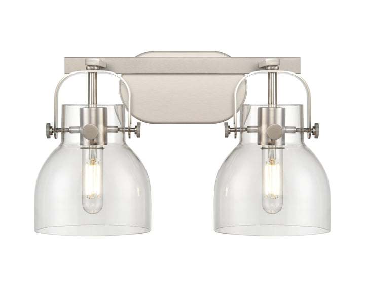 Innovations Lighting Pilaster II Bell 6" Bath Vanity Light - Satin Nickel Vanity Lights Innovations Lighting   