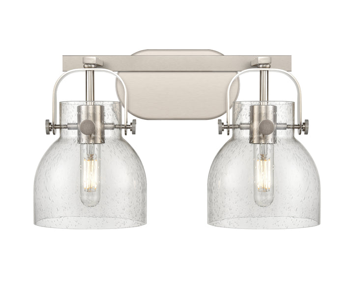 Innovations Lighting Pilaster II Bell 6" Bath Vanity Light - Satin Nickel Vanity Lights Innovations Lighting   