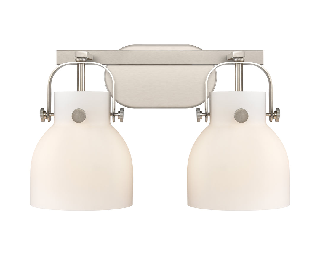 Innovations Lighting Pilaster II Bell 6" Bath Vanity Light - Satin Nickel Vanity Lights Innovations Lighting   