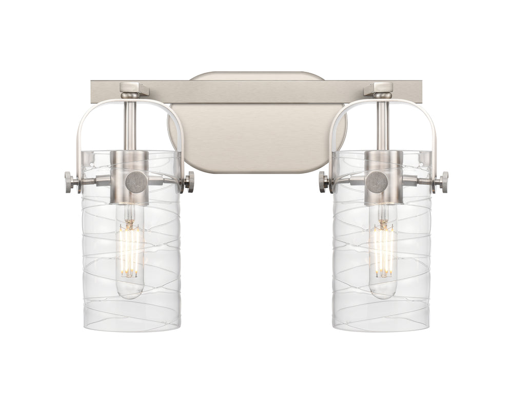 Innovations Lighting Pilaster II Cylinder 7" Bath Vanity Light - Satin Nickel Vanity Lights Innovations Lighting   