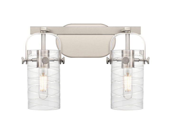 Innovations Lighting Pilaster II Cylinder 7" Bath Vanity Light - Satin Nickel Vanity Lights Innovations Lighting   