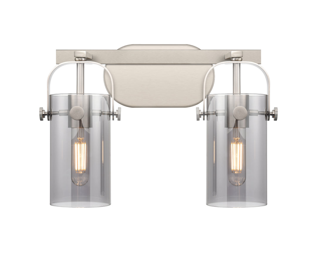 Innovations Lighting Pilaster II Cylinder 7" Bath Vanity Light - Satin Nickel Vanity Lights Innovations Lighting   