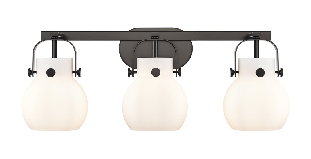 Innovations Lighting Pilaster II Sphere 6" Bath Vanity Light - Matte Black Vanity Lights Innovations Lighting   